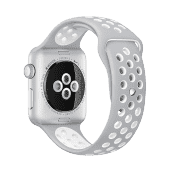 Ремешок спортивный Dot Style для Apple Watch 38mm Серо-Белый