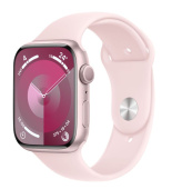 Apple Watch Series 9, 41 мм, корпус из алюминия розового цвета, спортивный ремешок нежно-розового цвета