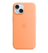 Силиконовый чехол с поддержкой MagSafe Apple Silicone Case для iPhone 15 «Апельсиновый сорбет»