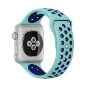 Ремешок спортивный Dot Style для Apple Watch 38mm Голубой/Синий