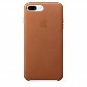 Оригинальный кожаный чехол-накладка Apple для iPhone 7 Plus, золотисто-коричневый