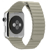 Ремешок кожаный для Apple Watch 2 / 1 (38мм) Бежевый