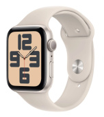 Apple Watch SE 2024, 40 мм, алюминий цвета "Сияющая звезда", Starlight Sport Band, M/L (MXEG3)