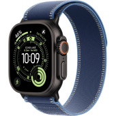 Apple Watch Ultra 3 2025 49mm Black Titanium Case with Blue/Bright Blue Trail Loop (S/M)