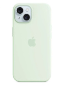 Силиконовый чехол с поддержкой MagSafe Apple Silicone Case для iPhone 15 Пастельно-мятный