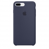 Оригинальный силиконовый чехол-накладка Apple для iPhone 7 Plus, темно-синий
