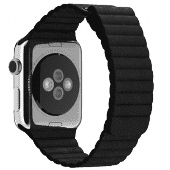 Ремешок кожаный для Apple Watch 2 / 1 (42мм) Черный