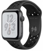 Apple Watch Nike+ Series 4 44 мм, корпус из алюминия цвета серый космос, спортивный ремешок Nike цвета антрацитовый/черный
