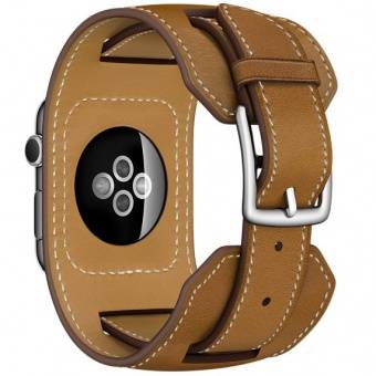 Ремешок кожаный HM Style Cuff для Apple Watch 2 / 1 (38mm) Белый