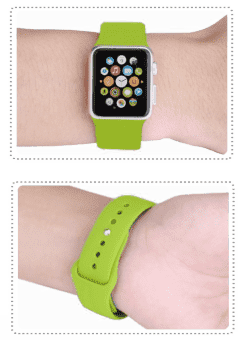 Ремешок силиконовый Special Case для Apple Watch 2 / 1 (38мм) Бежевый S/M/L