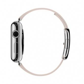 Ремешок кожаный Modern Buckle для Apple Watch 2 / 1 (38mm) Нежно-Розовый