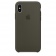 Оригинальный силиконовый чехол-накладка Apple для iPhone X, цвет тёмно-оливковый