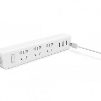 Удлинитель Xiaomi Mi Power Strip (3 розетки+3 USB), белый