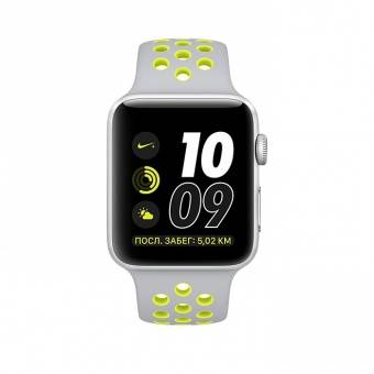 Ремешок спортивный Dot Style для Apple Watch 38mm Серо-Желтый