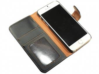 Чехол-книжка leather lux для iPhone 6 черная