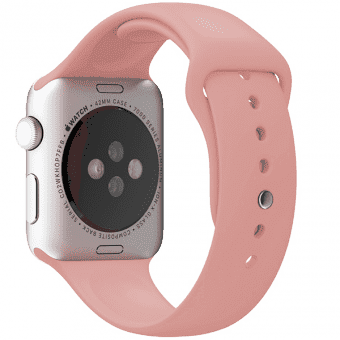 Ремешок силиконовый Special Case для Apple Watch 2 / 1 (38мм) Бежево-Розовый S/M/L