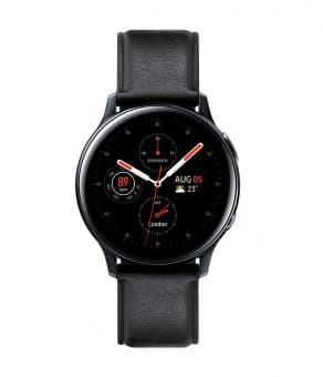 Samsung Galaxy Watch Active 2 Black с кожаным ремешком