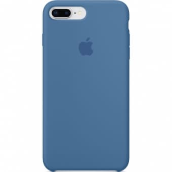 Чехол Silicone  Case Original для iPhone 8 Plus (Сине-голубой)