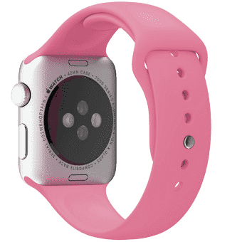 Ремешок силиконовый Special Case для Apple Watch 2 / 1 (38мм) Светло-Розовый S/M/L